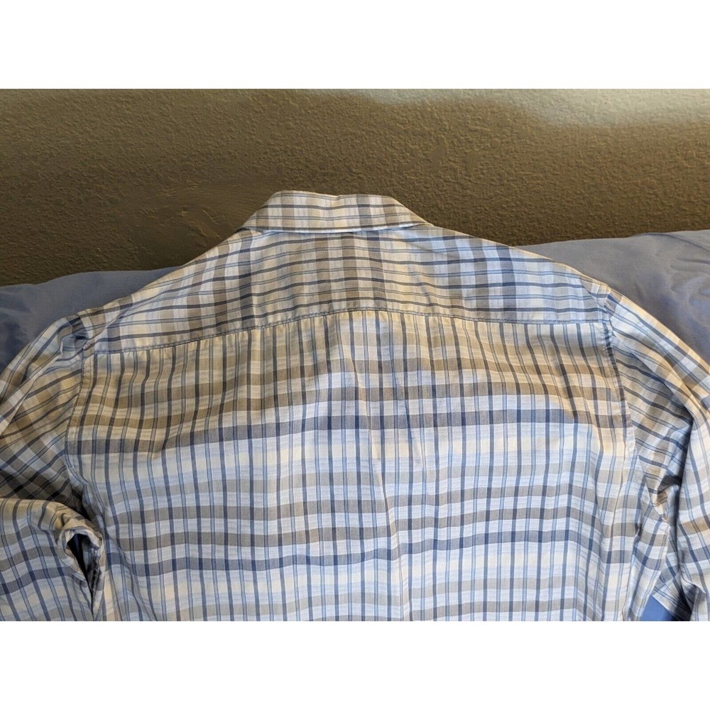 Robert Graham Long Sleeve Shirt M "Knowledge Wisdom Truth" Flip Cuff Blue Stripe - Picture 3 of 7